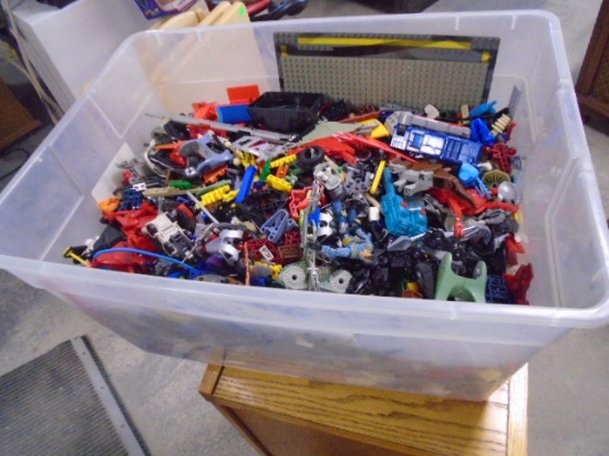 Large Tote Full of Legos & Some Toys