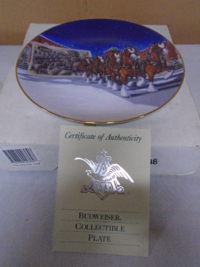 Budweiser "A Centrury of Tradition" Plate w/ Certificate