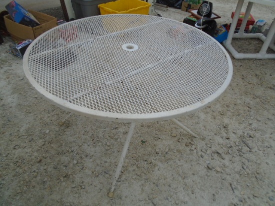 42in Round Iron Folding Patio Table