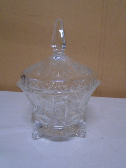 Beautiful Covered Lead Crystal Candy Dish