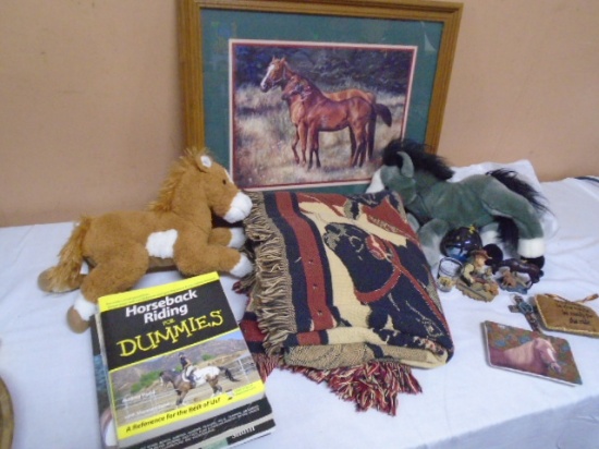 Large Group of Collectible Horse Décor Items