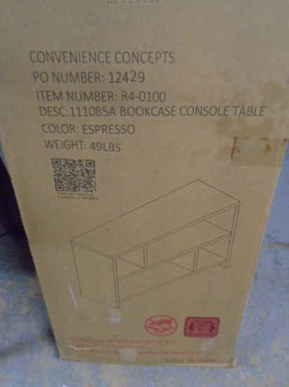 Convenience Concepts Bookcase Console Table