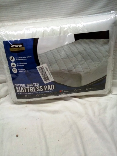 Utopia Fitted Quilted Mattress Pad Queen Size New In Package