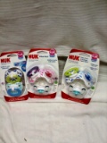 Qty. 3 Packs Nuk's Pacifiers total of 8