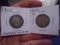1905 & 1909 D Mint Barber Quarters