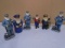 Group of 6 Policeman Santa Figurines