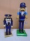 2 Wooden Policeman Nutcrackers