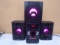 Black Web Stereo System w/ Color Changing Lighted Speakers