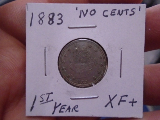 1883 "No Cents" Liberety "V" Nickel