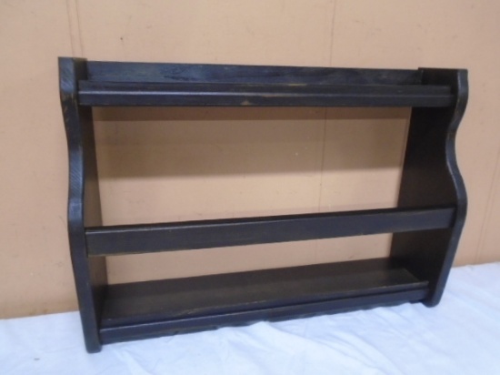 Wooden Painted Double Wall Shelf