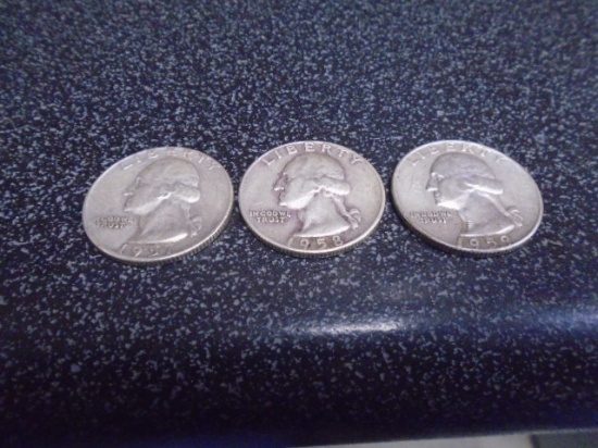 1957-1958-1959 Silver Washington Quarters