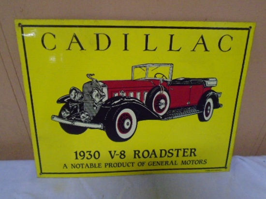 1930 Cadillac V-8 Roadster Sign