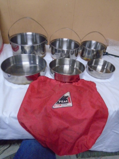 6pc Coleman Pick Stainless Steel Camp Cookware Set