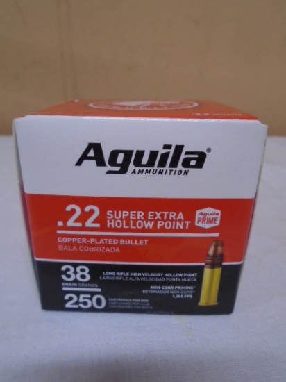 250 Round Box of Aguila .22 Super Extra Hollow Point