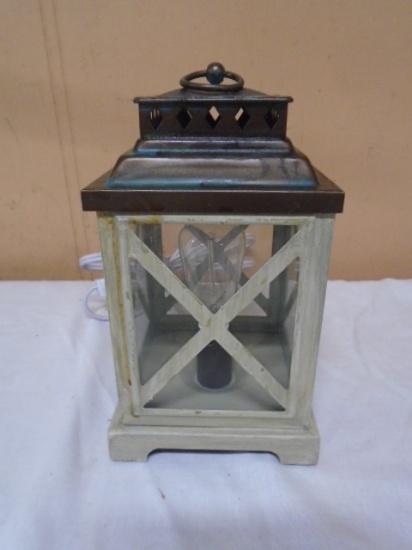 Metal & Glass Electrical Accent Lantern