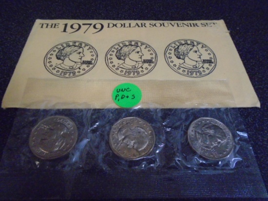 1979 Unc Susan B Anthony Dollar Set