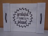 Grateful-Blessed-Thankful Wooden Tray