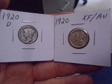1920 D Mint &1920Mercury Dimes