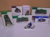 Group of Dept 56 Police Christmas Village Accessories