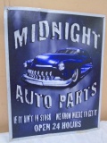 Midnight Auto Parts Metal Sign