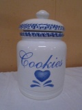 Blue Heart Cookie Jar