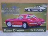 Metal Corvette Sting Ray Metal Sign