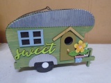 Wooden Galvinized Metal Roof Camper Bird House