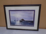 Beautiful Framed & Matted Sea Side Print