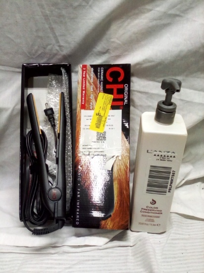 CHI Ceramic Hairstyling Iron & Color Preserving Conditioner