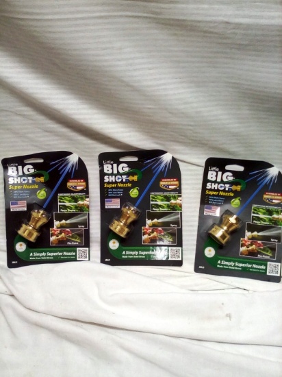 Qty: 3 Little Big Shots Water Hose Nozzle