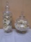 2 Decorative Glass Jars