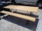 8ft Fiberglass Picnic Table w/ Attached Bench on Each Side