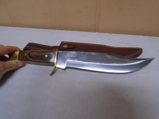 Large Bowie Knife w/ Leather Sheave