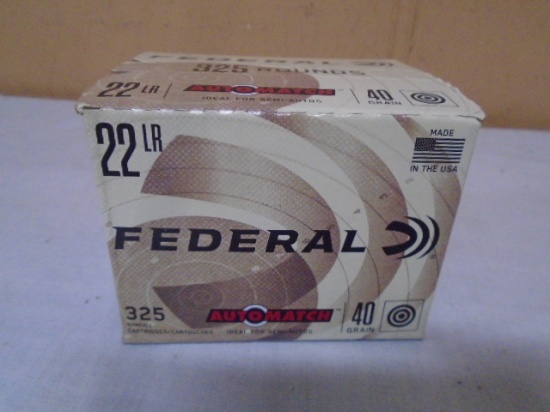 325 Round Box of Federal .22LR Rimfire Cartridges