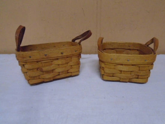 1990 & 1992 Small Longaberger Baskets