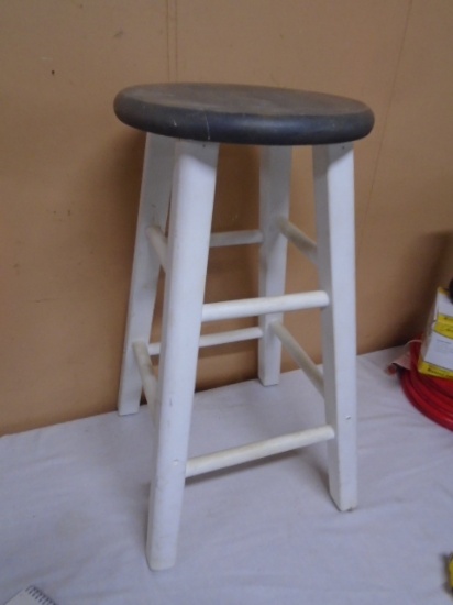 Painted Solid Wood Stool