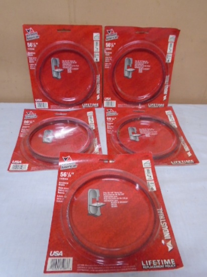 Group of 5 Brand New Vermont American 56 1/8" Bandsaw Blades