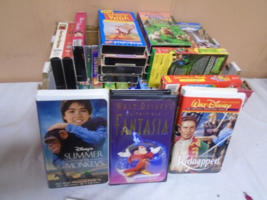 Large Group of Disney VHS Children's Movies