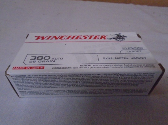 50 Round Box of Winchester 380 Auto