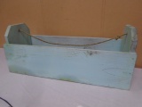 Painted Wooden Tote Box w/ Rope Handle