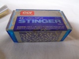 50 Round Box of CCI .22LR Stinger Rimfire Cartridges