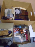 Box of Stained Glass Pieces & Leading Supplies