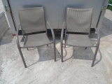 Set of 2 Aluminum Stackable Outdoor Sling Chairs