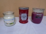 3pc Group of Scented Jar Candles