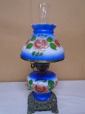 Beautiful Hand Painted Electric Hurricane Lamp