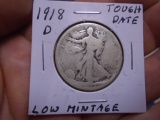 1918 D Mint Walking Liberty Half Dollar