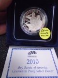2010 Boy Scouts of America Centennial Silver Proof Dollar