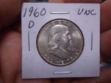 1960 D Mint Silver Franklin Half Dollar