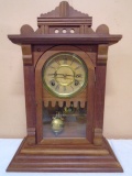 Antique Wood Case Mantel Clock