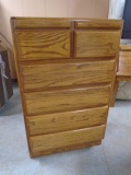 6 Drawer Oak Chest of Drawers
